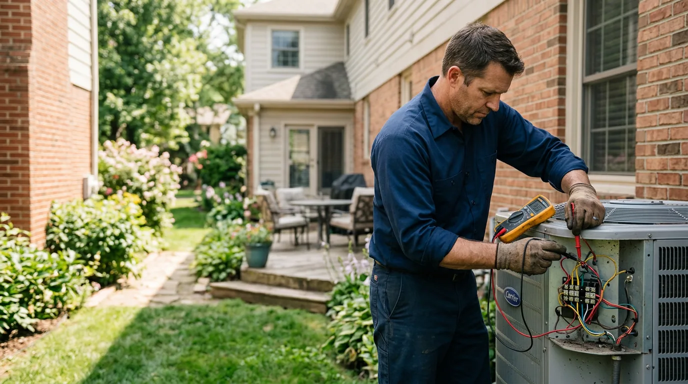 HVAC technician working near Monahans, TX